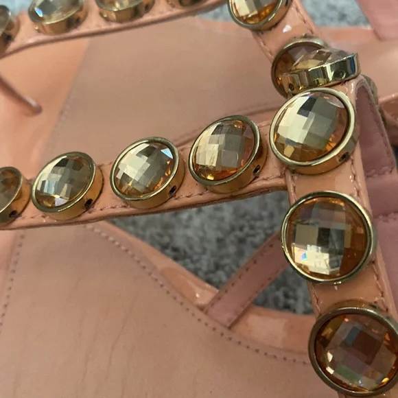 Tory Burch Patent Jeweled Sandals Sz 7.5 - Picture 3 of 5